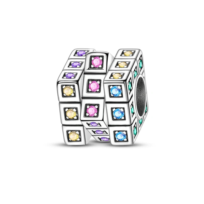 925 Sterling Silver Pink Charm Collection 