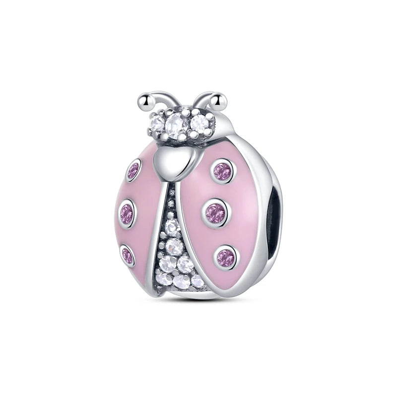 925 Sterling Silver Pink Charm Collection 