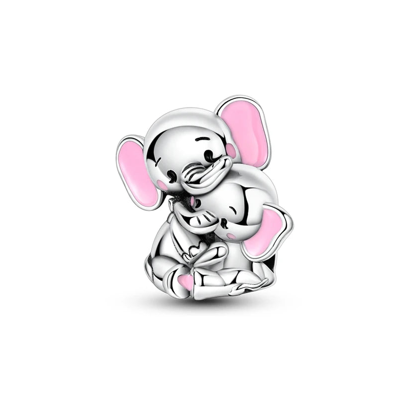 925 Sterling Silver Pink Charm Collection 