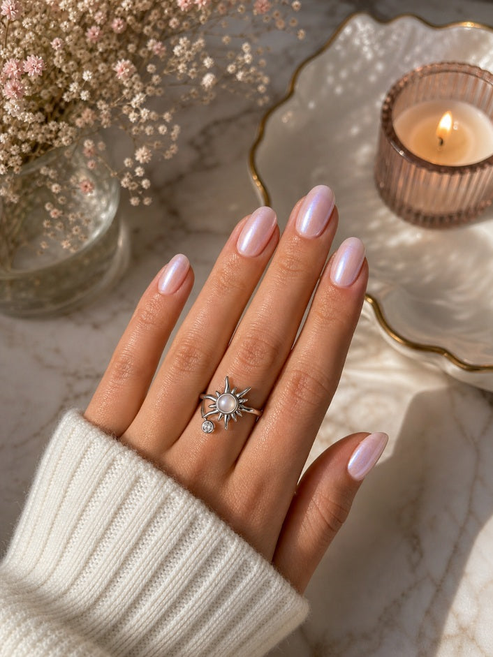 Anti-Stress Spinner Ring – Stainless Steel Sunflower, Clover & Crystal Flower Ring | Anxiety Relief Fidget Ring for Women